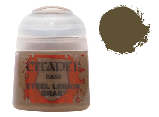 Warhammer Colour Base Steel Legion Drab Tidigare Citadel Colour 